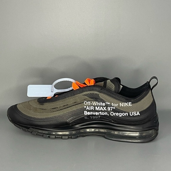 Off-White x Nike Air Max 97 Black / Orange - Zip Tie Size 13 AJ4585-001 OG Box - Picture 5 of 15